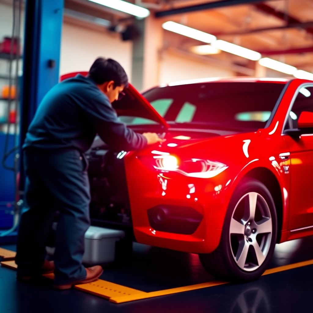 Sistema de inteligencia artificial analizando datos de diagnóstico vehicular