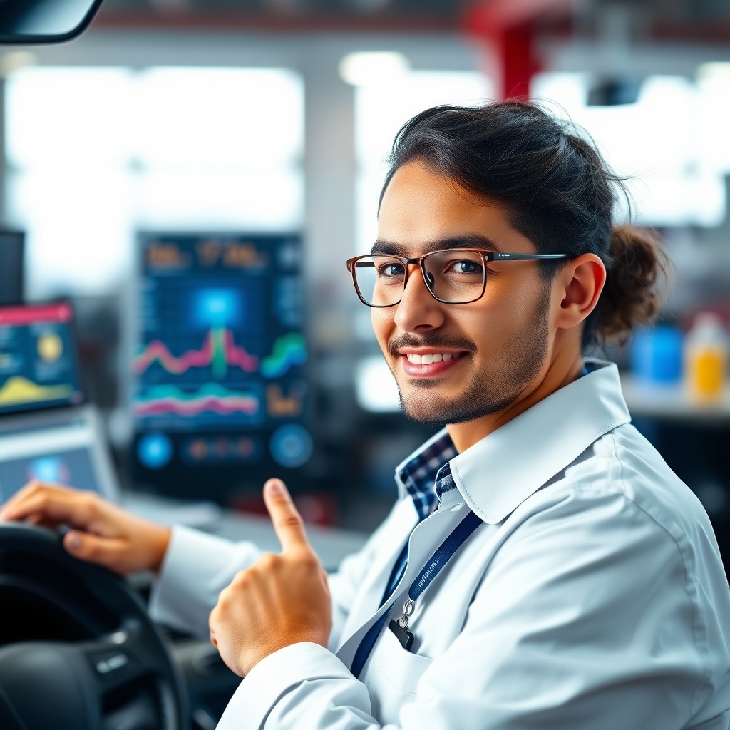 Sistema de diagnóstico automotriz en acción